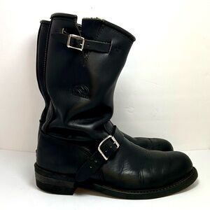 Vtg Carolina 115 Steel Toe Engineer Boots 8.5W Made in USA Biker Work 12 Inch